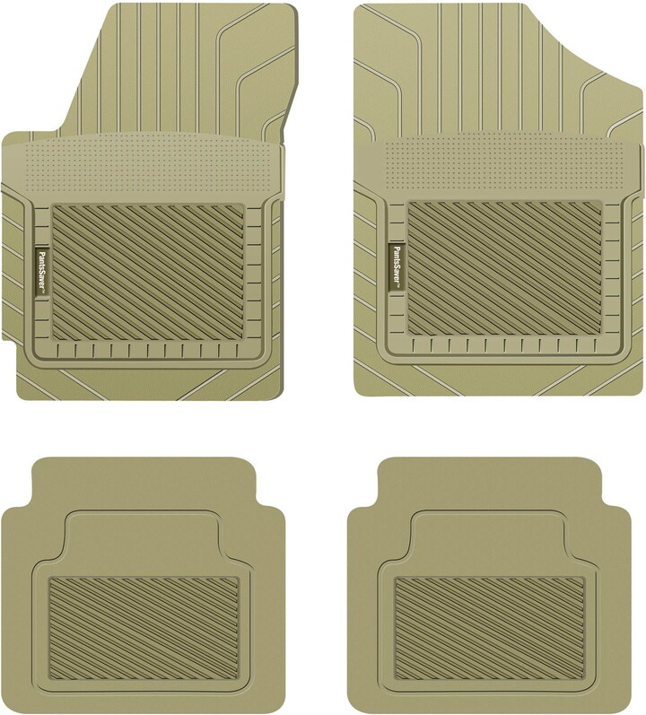 Pants Saver PantsSaver Custom Fit Car Floor Mats for BMW Alpina B7 2014, 4 pc, All Weather Protection for vehicles, Heavy Duty WeatherResistant Plastic,Tan