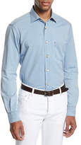 Thumbnail for your product : Kiton Washed Chambray Shirt, Light Blue