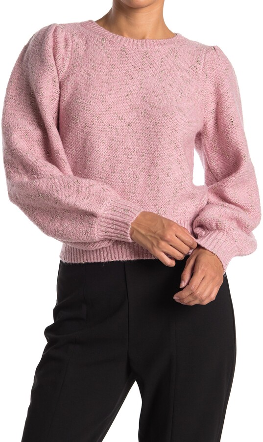 fuzzy pink sweater