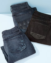 Thumbnail for your product : NYDJ Marilyn Straight-Leg Jeans, Black, Petite