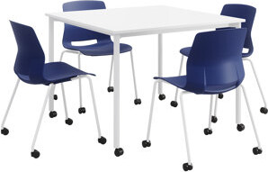 KFI Studios Dailey-" Lola Set 42" L Square Breakroom Table and Chair Set