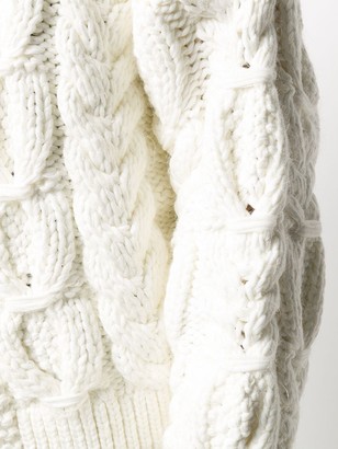 IRO Hooded Cable-Knit Cardigan