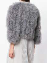 Thumbnail for your product : Prada cropped feather jacket
