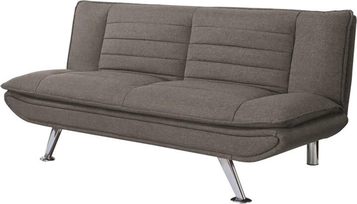 Coaster Fine Furniture Sofa Bed with Chrome Metal Legs, Grey