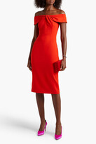 Thumbnail for your product : Badgley Mischka Off-the-shoulder twisted crepe dress