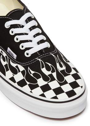 Vans 'Authentic' checkerboard flame canvas sneakers