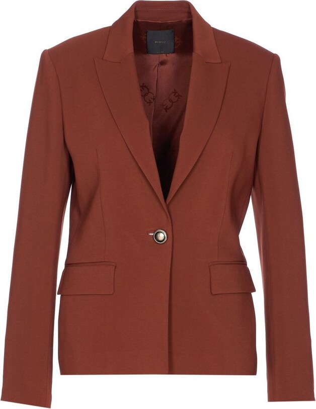 ジャケット PINKO Woman Jacket Brown 104852A2EK C82 PINKO zip-up Bomber Jacket | Brown | FARFETCH PT