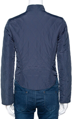 Hermes Navy Blue Quilted Reversible Jacket XS