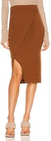 Thumbnail for your product : Enza Costa Cashmere Midi Wrap Skirt in Brown