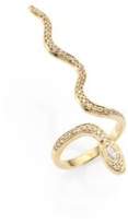 Thumbnail for your product : Jacquie Aiche Diamond & 14K Yellow Gold Jasmine Snake Ring