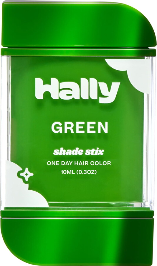 Hally Hair Shade Stix, Patent-Pending Temporary Hair Makeup, Green, 10 ml