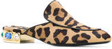 Thumbnail for your product : Casadei leopard print mules
