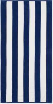 Outdoor Oasis Reversible Cabana Stripe Navy And Red Beach Towel