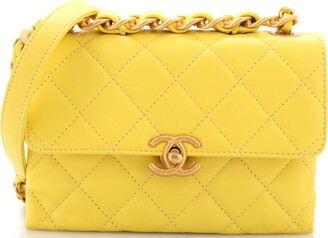 Chanel Yellow Handbags | ShopStyle