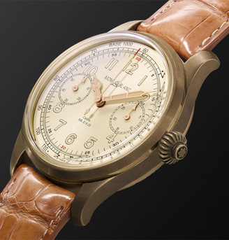 Montblanc 1858 Chronograph Tachymeter Limited Edition 100 44mm Bronze And Alligator Watch, Ref. No. 116243