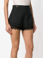 Thumbnail for your product : Elisabetta Franchi high-waisted lace detail shorts