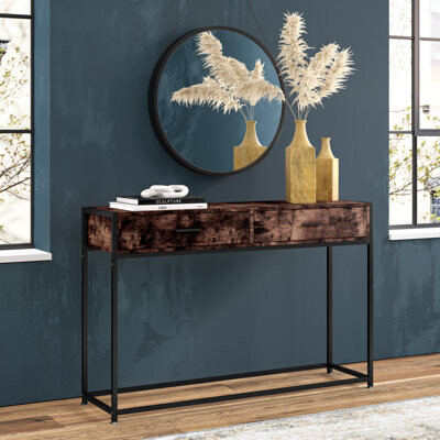 Steelside™ Viola 47.2'' Console Table with Storage Drawers