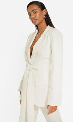 obi tie waist blazer