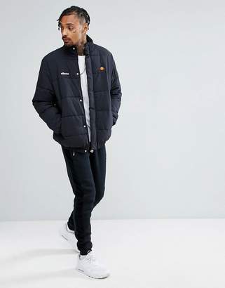Ellesse Padded Jacket With Small Logo In Black