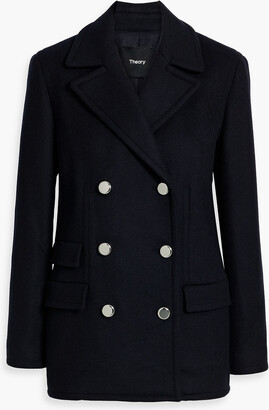 ジャケット・アウター BYBLOS DOUBLE-BREASTED MELTON WOOL COAT Wool Melton x Padded Jacket – La Garçonne