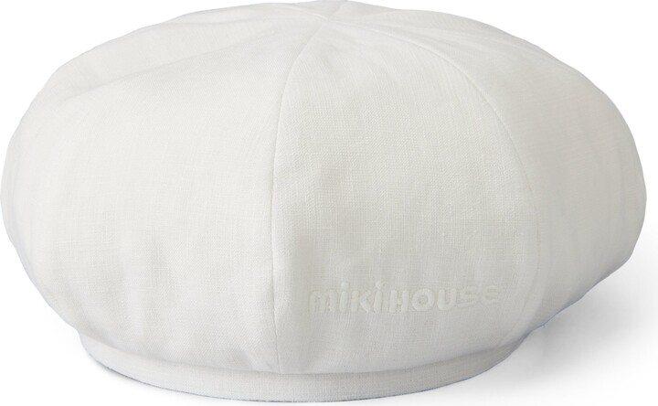 Mikihouse Miki House Linen Embroidered Logo Beret