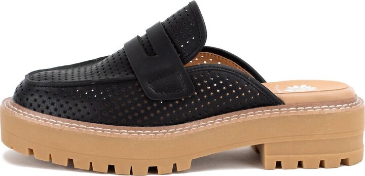 Yellow Box Women's Sherlyn Loafer Mule In Black