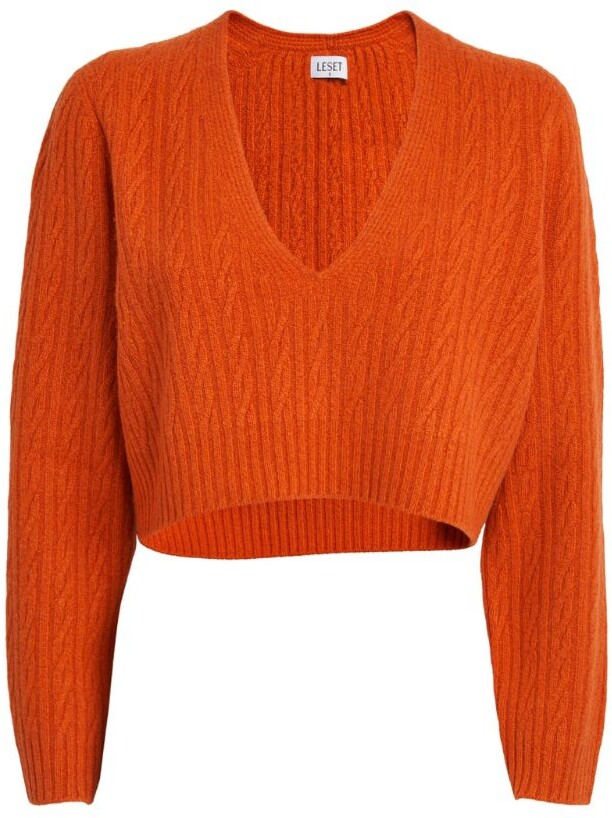 burnt orange cropped sweater