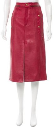 Chloé Leather Midi Skirt w/ Tags