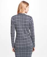 Thumbnail for your product : Brooks Brothers Double Jacquard Silk-Blend Cardigan