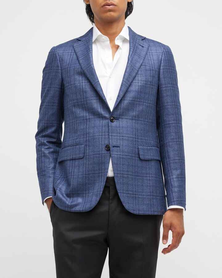 Canali Men's Plaid Wool Sport Coat ShopStyle