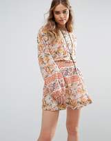 Thumbnail for your product : Free People Cut Away Silver Sun Print Mini Dress