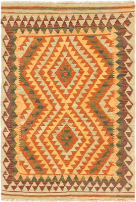 Isabelline One-of-a-Kind Elland Hand-Knotted New Age Rust Red 3' x 4'5\