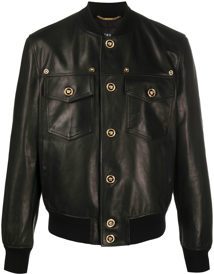 Versace Leather Jacket Mens | Shop the 