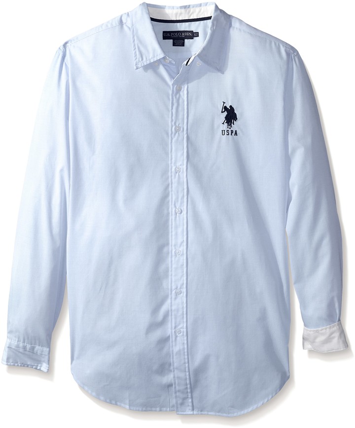 Polo Assn Mens Slim Fit Striped Oxford Button Down Shirt U.S