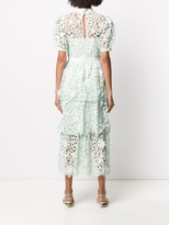 Thumbnail for your product : Self-Portrait 3D floral lace midi dress