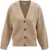 Thumbnail for your product : Stella McCartney V-neck Ribbed Cashmere-blend Cardigan - Grey