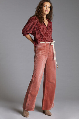 Pilcro The Carpenter Wide-Leg Corduroy Pants By in Pink Size 32