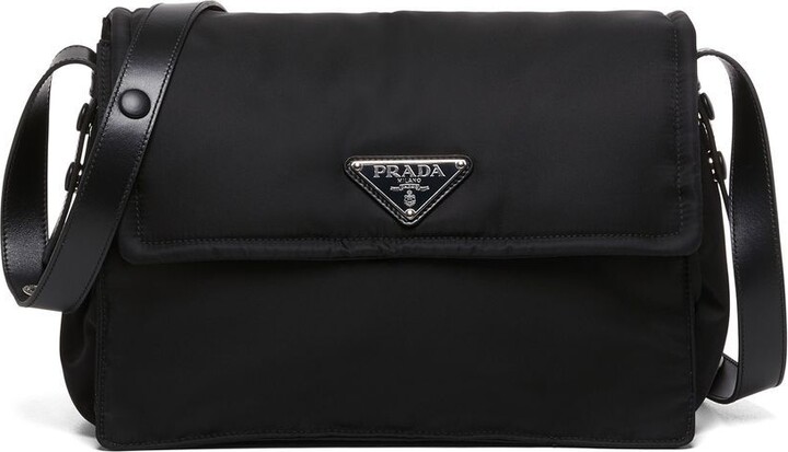 Prada Re-Nylon Large Padded Shoulder Bag - Black Crossbody Bags