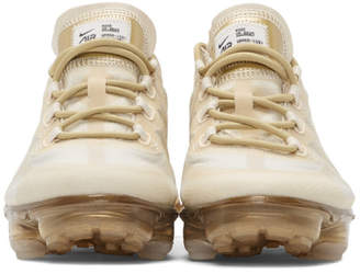 Nike Off-White and Beige Air Vapormax 2019 Sneakers