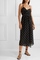 Thumbnail for your product : Rixo Misty Floral-print Cotton And Silk-blend Crepon Wrap Midi Dress - Black