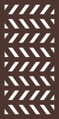 OUTDECO 4 ft. H x 2 ft. W Herringbone Fence Panel