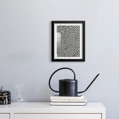 Ivy Bronx Black White Bold and Bright I -Framed Print