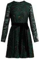 Thumbnail for your product : Valentino Animal Eye And Print-embroidered Tulle Dress - Green Print