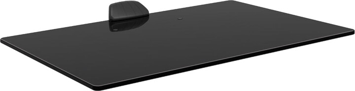 Barkan Glass Mount for Media Devices, up to 22 lbs, Black Tempered Glass, Elegant, for DVD Players, Cable Boxes, Games Consoles, TV Accessories