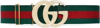 Gucci Elastic Web belt with Double G buckle