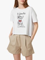 Thumbnail for your product : French Connection Le Frenchie Slogan Cropped T-Shirt, White