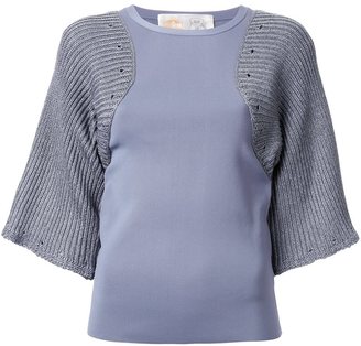 Theatre Products wide ribbed sleeve top