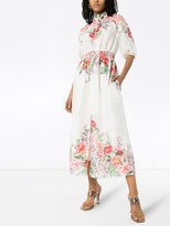 Thumbnail for your product : Zimmermann Floral-Print Shirred Maxi Dress