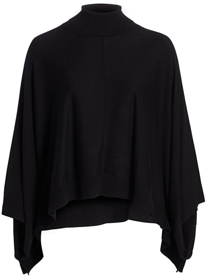 black poncho sweater