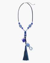 Thumbnail for your product : Blue Tassel Pendant Necklace